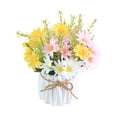 thumbnail image 1 of Yuarrent Flores decorativas artificiales de margaritas, margaritas falsas realistas con maceta, flores artificiales de margaritas Decoración del hogar D, 1 of 3