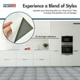 thumbnail image 5 of PowerSellerUSA Vinyl Self Adhesive Floor Tiles, 100 Pcs 12" x 12" with 1.2 mm Thick Contemporary Modern Design Peel and Stick Floor Tile Stickers, Square Flooring Tiles for Kitchen, Mini Oak Ledger, 5 of 8
