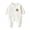 White, variant on Busydd Cotton Newborn Rompers 0-6 Months Casual Cozy Long Sleeve Infant Romper Fashion Cute Side Tie Jumpsuit
