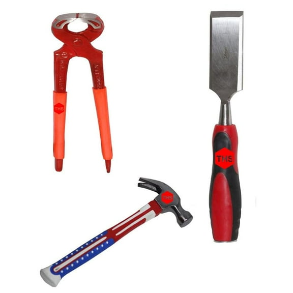 Combo Tool Kit For Professional Diy, Claw Hammer Craftsman Versatile Tool Kit | Every Tool You Need | Stainless Steel, 1pcs Claw Hammer, Carpenter Chisel, Pincer, Home Repairs Tool