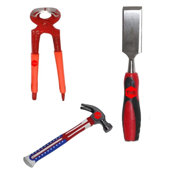 Combo Tool Kit For Professional Diy, Claw Hammer Craftsman Versatile Tool Kit | Every Tool You Need | Stainless Steel, 1pcs Claw Hammer, Carpenter Chisel, Pincer, Home Repairs Tool