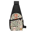 thumbnail image 3 of Disketp Sling Backpack,Multipurpose Crossbody Shoulder Bag Travel Hiking Daypack-Coffee Makers Macaroons Chocolate, 3 of 6