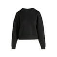 thumbnail image 6 of Scoop Women's and Women's Plus New Scubaknit Cropped Sweatshirt with Drop Sleeves, Sizes XS-4X, 6 of 6