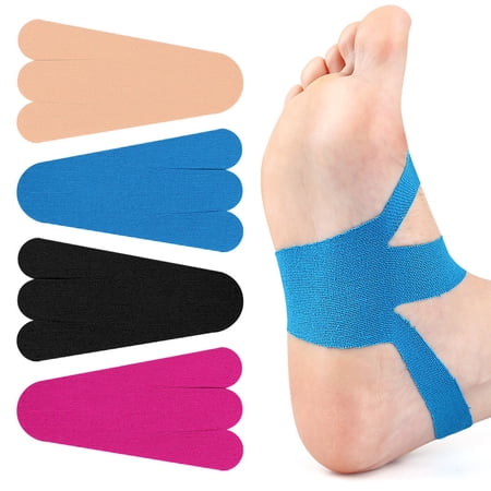 10PCS Waterproof Breathable Pre-cut Kinesiology Patch Foot Instep Protective Rigid Tape for Sports