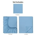 thumbnail image 6 of Mainstays Basic Value Microfiber Bed Sheet Set, Light Blue, Twin, 3 Piece, 6 of 10