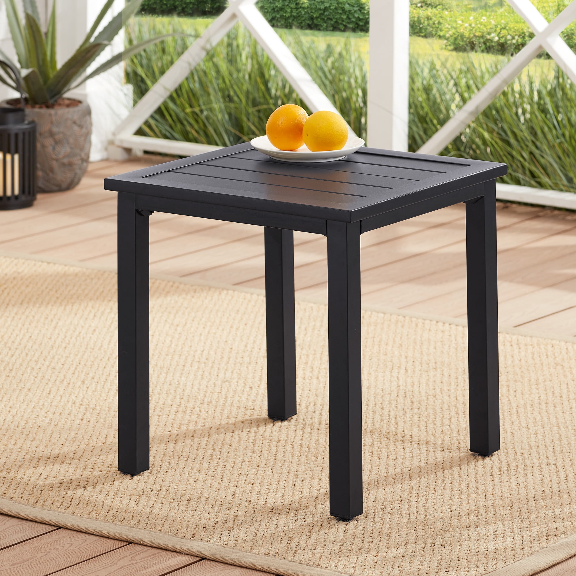 Mainstays Heritage Park 20" Square Slat Top Outdoor Patio