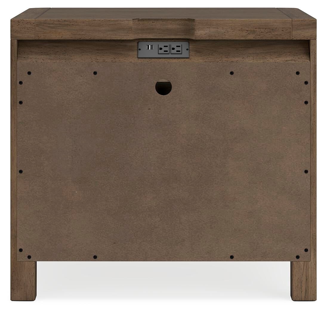 Signature Design by Ashley Cabalynn 2 Drawer Nightstand, Light Brown