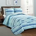 thumbnail image 2 of Lush Decor Make A Wish White/Navy Space Star Ombre Quilt, 2 of 4