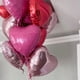 thumbnail image 4 of Globos Sowide con forma de corazón rosa y rojo, 18 cm, lámina de mylar, 12 unidades, 4 of 7