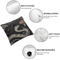 thumbnail image 4 of Acheng Gothic Pillow Case Sets,Sofa Throw Pillow Cover Set of 2, Vintage Starry Sky Snake Mushroom Moth Maple Leaf Pattern Square Couch Pillow Protector Cushion White, 4 of 6
