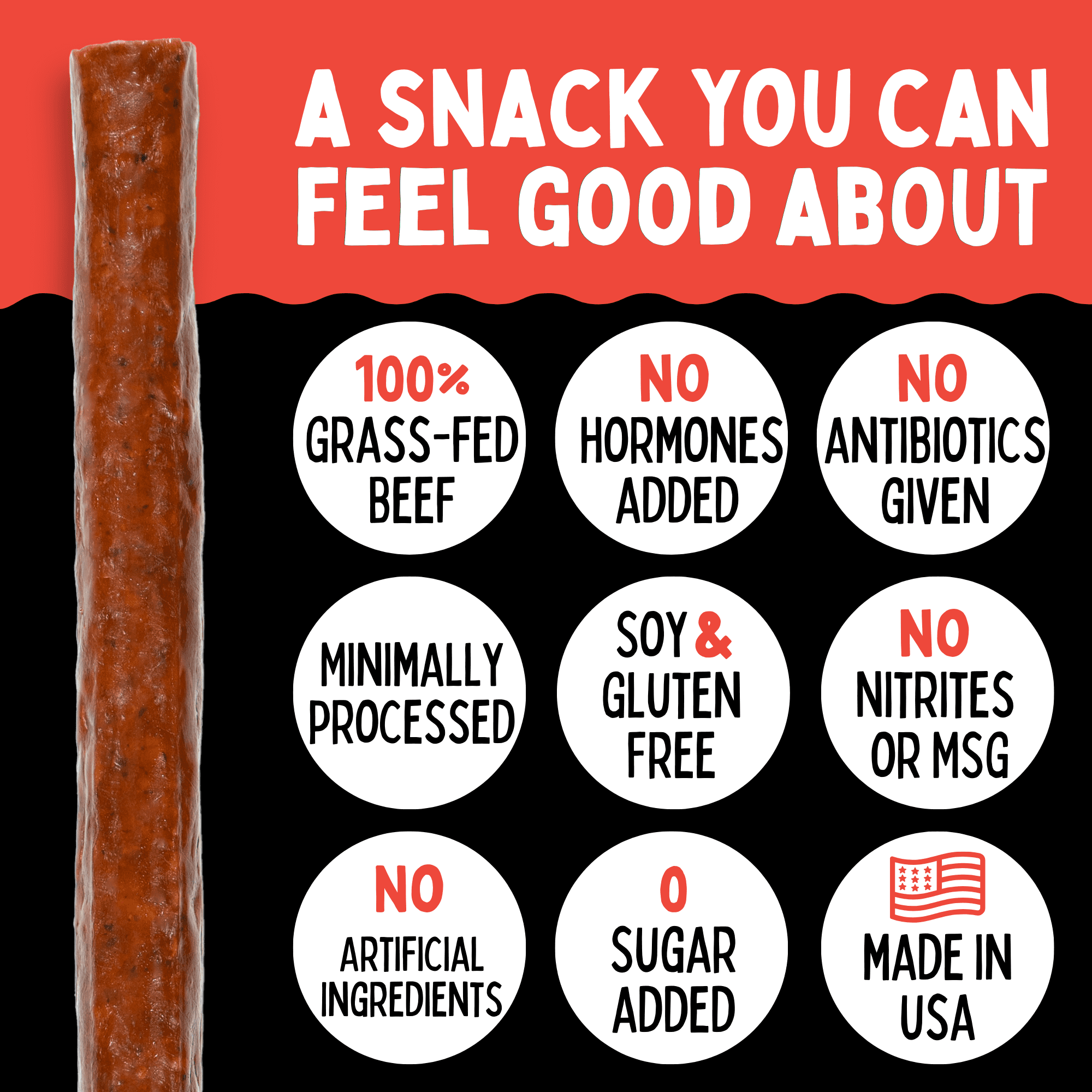 Jalapeno Variety, Sogo Snacks, No Sugar, 100% Grass-fed, Non-GMO Beef Sticks. No Nitrates, Gluten, Soy, MSG, Dairy or Nuts. Keto, Paleo Friendly (24 Jalapeno, 24 IASM Jalapeno, 1-oz, 48-cnt)