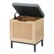 thumbnail image 1 of Yeshouse Baúl de ratán natural con tapa abatible, banco zapatero con cojín, organizador de madera para la entrada, dormitorio, sala de estar, pasillo, banco zapatero y otomana, roble, 1 of 8