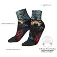 thumbnail image 6 of Pofeuu Vintage Wolf Warrior Print 30cm Socks, Adult Running Hiking Socks for Youth and Adult, 6 of 7