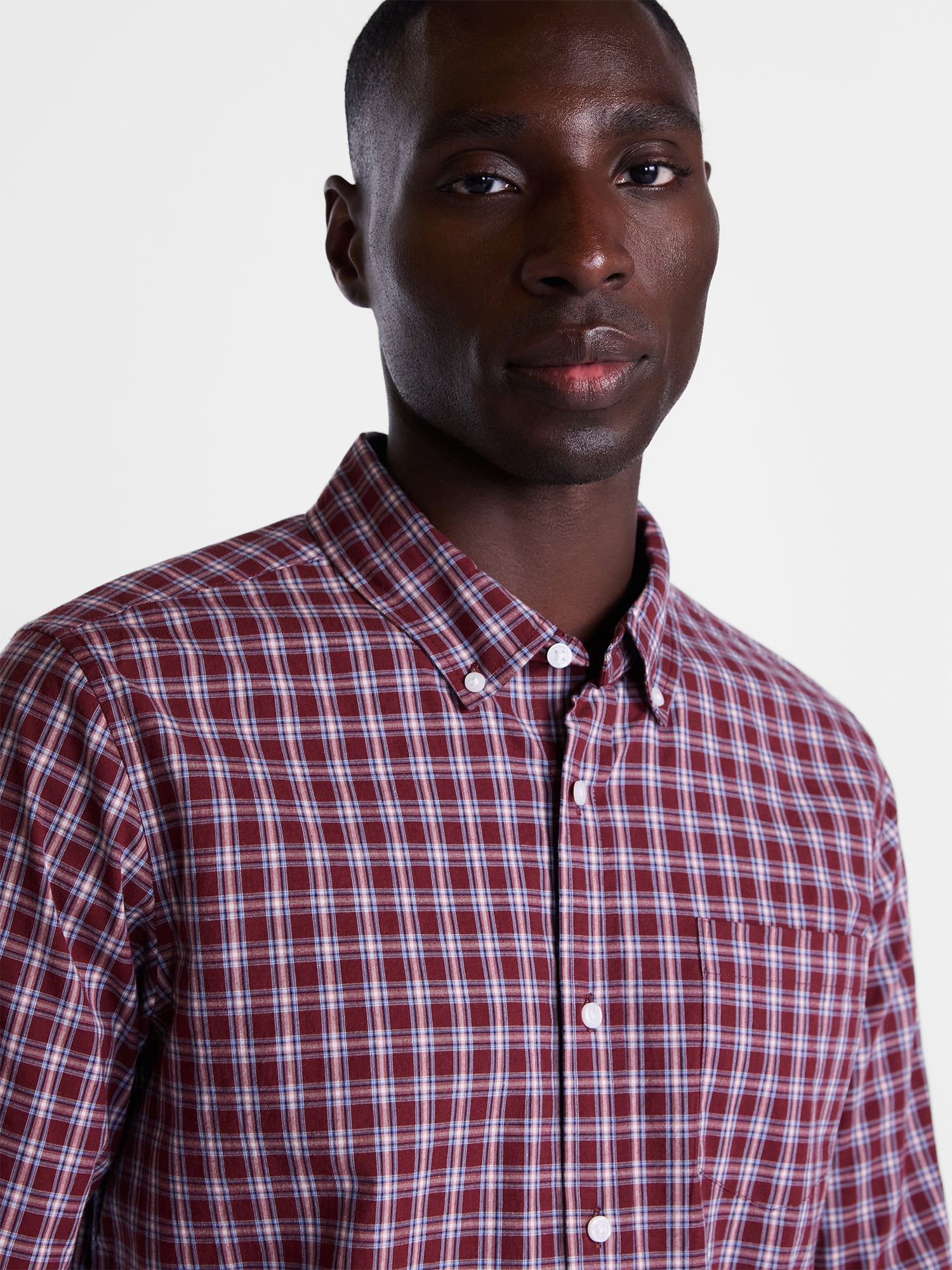 George Men's Poplin Shirt with Long Sleeves, Sizes S-3XL, LT-4XLT, 2XB-6XB