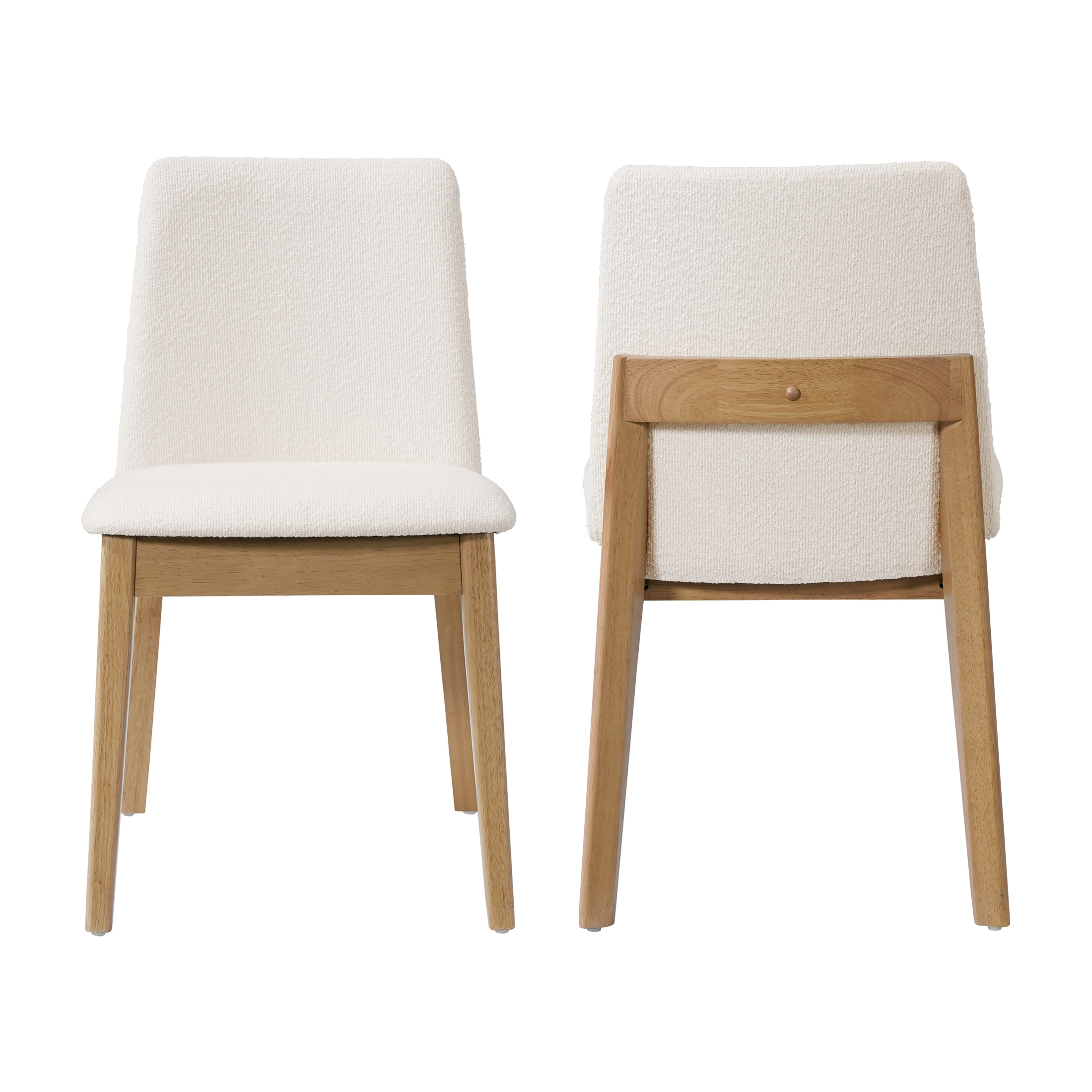 Christopher Knight Home 31.75" Upholstered Armless Dining Chairs, Wood Frame with Fabric Seat, Set of 2