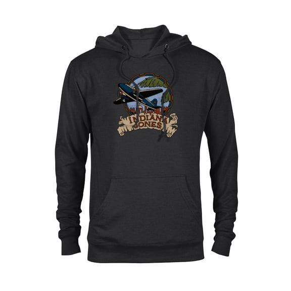Lucasfilm Indiana Jones Adventure Plane Vintage - Pullover Hoodie for Adults - Customized-Black