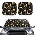 thumbnail image 2 of Vsdgher Christmas Gold Deers Print Car Windshield Sun Shade, Reflective Sunshade Window Sunshade Sun Visor Protector Fit for Cars,Trucks,SUVs-Medium, 2 of 6