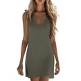 thumbnail image 2 of Neewe Summer Dresses for Women 2026 Plain V Neck Sleeveless Tshirt Sundress Casual Tank Dress S-2XL, 2 of 8