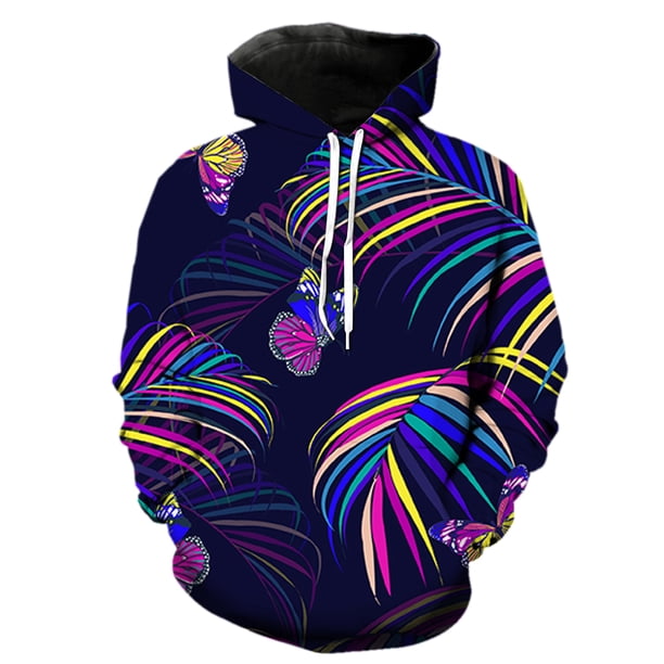Sudadera con capucha de mariposa de dibujos animados para hombre, ropa de calle de gran tamaño para adolescentes, jersey con estampado 3D, tops casuales de moda de primavera, unisex, hip hop geniales