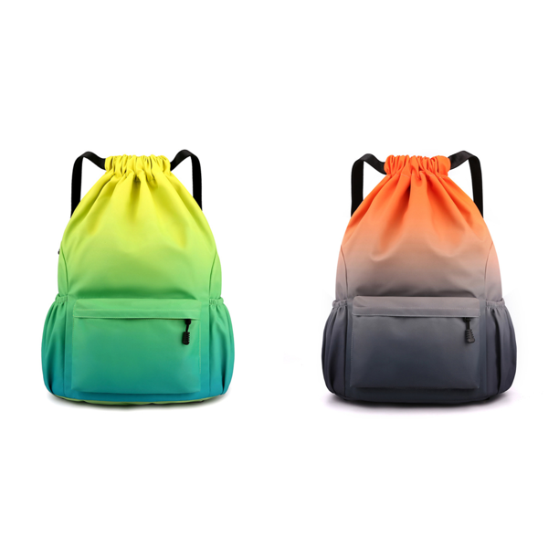 Mochila con cordón impermeable bolsa de gimnasio para hombres y mujeres ( ) amarillo verde