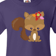 thumbnail image 4 of Inktastic Cute Squirrel, Squirrel With Flowers, Fluffy Tail Youth T-Shirt, 4 of 5