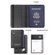 thumbnail image 2 of Funda para pasaporte Stouchi AirTag con RFID, piel sintética, color negro, 2 of 7