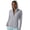 Gray, variant on Women's Plus Long Sleeve UV Sun Protection Hoodie Full Zip Lightweight Jacket Thumb Holes Zipper Pockets for Hiking Fishing Beach Vacation, Light Blue, XXL