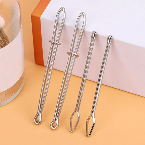 Soimiss 4Pcs Lightweight Elastic Band Threader for Clothing DIY with Metal Construction