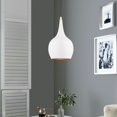 thumbnail image 5 of 49016-69 Livex Lighting Andes - 1 Light Mini Pendant In Urban Style-19.5 Inches Tall and 7.75 Inches Wide-Shiny White/Polished Brass Finish, 5 of 11