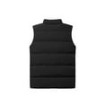 thumbnail image 3 of Kixjoy Mens Puffer Vest Sleeveless Zip Up Big and Tall Vest Fall Outdoor Cotton Jackets Coats Casual Heavy Thermal Men's Weighted Vests with Pockets, Black XL, 3 of 3