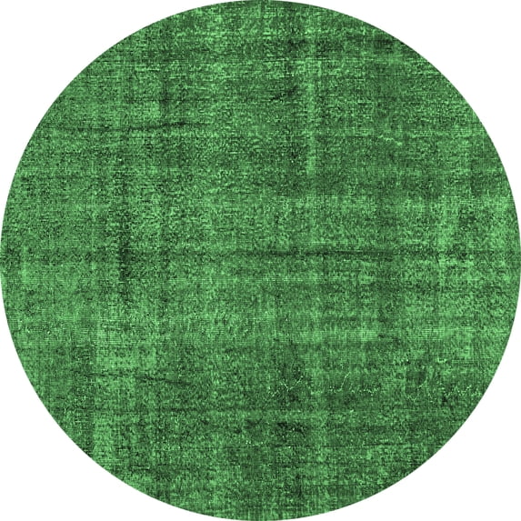 Ahgly Company Indoor Round Persian Emerald Green Traditional Area Rugs, 3' Round
