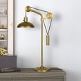 thumbnail image 2 of Evelyn&Zoe Neo 33.5" Tall Solid Wheel Pulley System Table Lamp with Metal Shade in Polished Nickel/Polished Nickel, 2 of 5