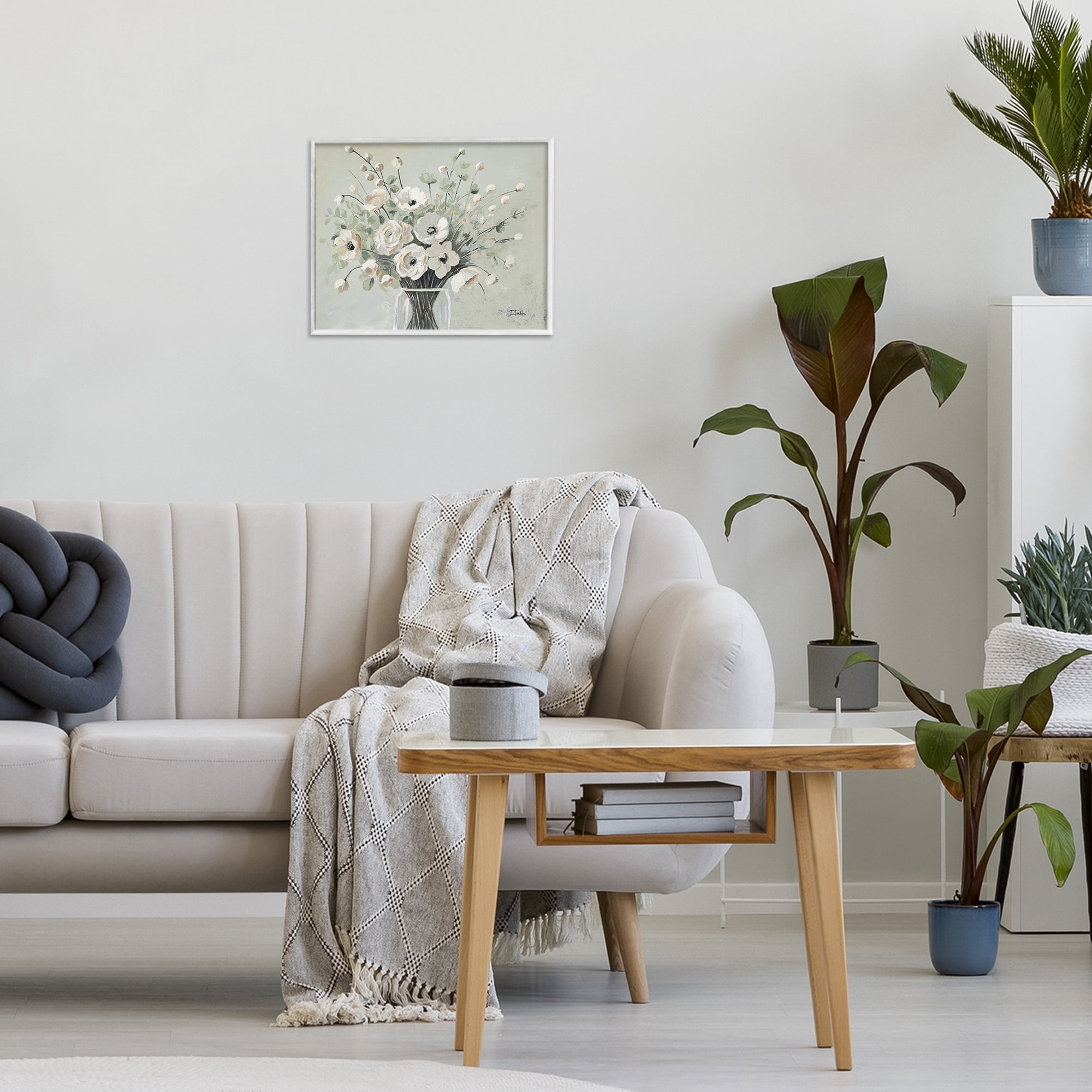 Stupell Industries Siempre Bella Bouquet White Framed Giclee Art, design by Patricia Pinto