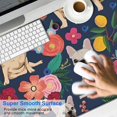 thumbnail image 2 of Long Mouse Pads for Desk,French Bulldog Dog and Pioneer Flower Desk Mats on Top Of Desks, Desk Mouse Pad Extra Large with 3mm Non-Slip Base and Stitched Edge for Gaming,Office,Work,Home 47.3"x23.6", 2 of 6