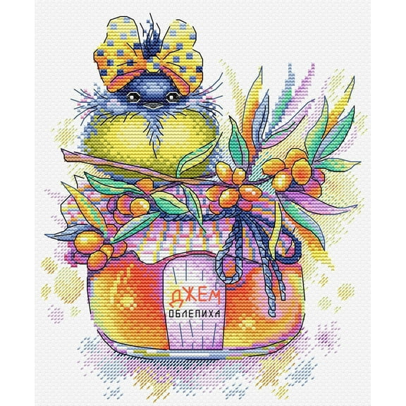 Counted Cross-Stitch Kit Sunny Sea-Buckthorn SM-393 Yellow Bird kit by MP Studia