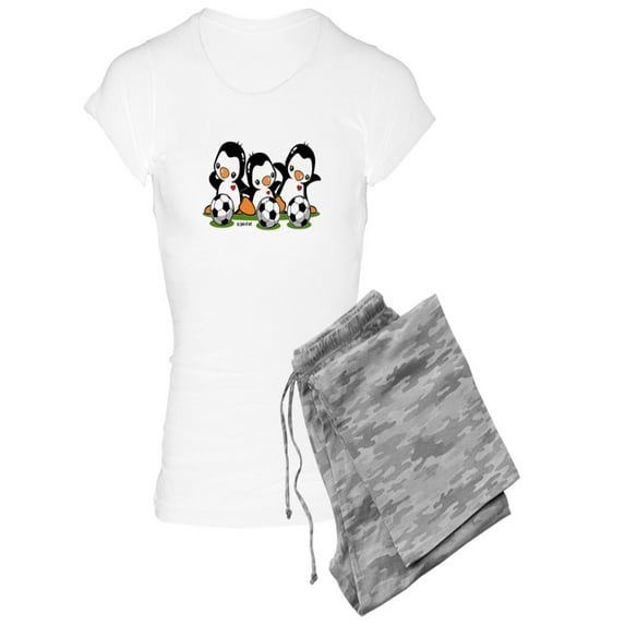 CafePress - Soccer Penguins - Women's Light Pajamas