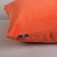 thumbnail image 3 of Phantoscope Soft Silky Velvet Series Square Decorative Throw Pillow Cusion for Couch, 20" x 20", Orange Red, 2 Pack, 3 of 7