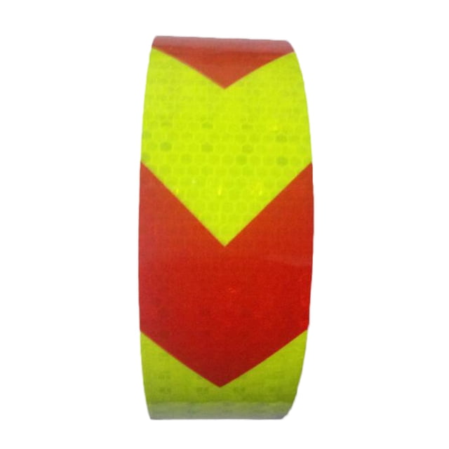 Cinta de advertencia de seguridad reflectante autoadhesiva para coche de 5cm x 3m, pegatina de tira reflectante para señal de flecha de Herramientas de reparación de automóviles rojo amarillo Speravity CZ10664-04