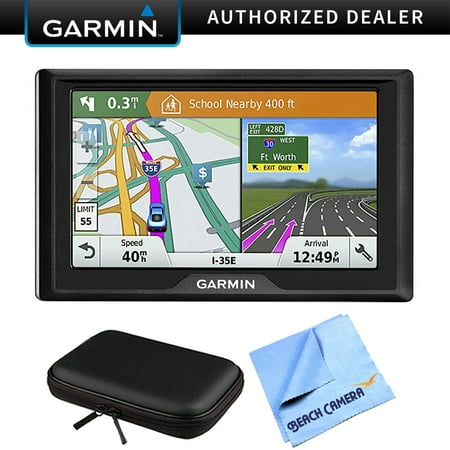 Garmin Drive 61 LM GPS Navigator with Driver Alerts USA (010-01679-0B) with PocketPro XL Hardshell Case for 7-Inch Tablets & 1 Piece Micro Fiber (Best Gps For Delivery Drivers 2019)