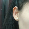 thumbnail image 3 of Pendientes de perlas naturales Sonducket para mujer plata de ley S925 color morado rosa blanco, 3 of 6