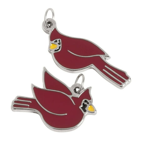 Craft Supplies For Adults Fun Express - Cardinal Enamel Charms for Christmas - Craft Supplies - Adult Beading - Charms - Christmas - 12 Pieces ()