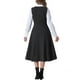 thumbnail image 3 of Vestido Pinafore Vintage INSPIRE CHIC para mujer con encaje, tirantes y botones, vestido midi con bolsillos XL negro, 3 of 6