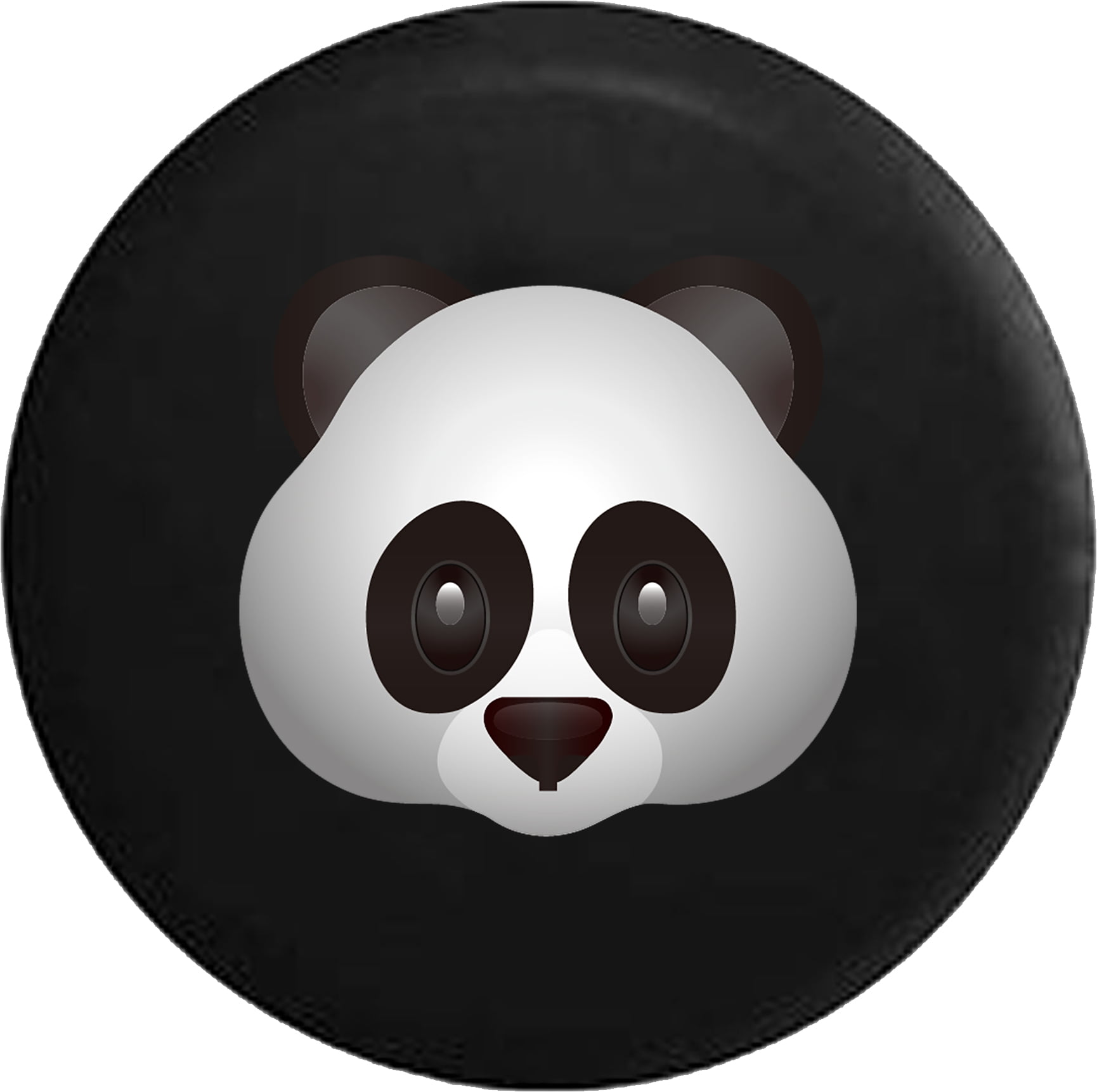 Panda Bear Text Emoji Spare Tire Cover for Jeep RV 33 Inch