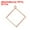 Rose Gold, variant on Square Alloy Open Back Bezel Pendants DIY Hollow Frame, Silver Tone 50 Pack