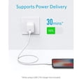 thumbnail image 1 of Cable Anker USB C a Lightning certificado MFi de 3 pies Powerline II para iPhone 13 13 Pro 12 Pro Max 12 11 XS XR 8 Plus, AirPods Pro, admite entrega de energía (cargador no incluido) (blanco), 1 of 2