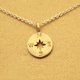 thumbnail image 3 of Collar de panal de abeja de acero inoxidable dorado, collar de estrella y luna, collar de araña, collar ajustable para mujer, 3 of 5