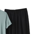 thumbnail image 4 of Dagugfen Mens Pajama Sets Short Sleeve Tee Shirt Tops Loose Fitted Elastic Waist Shorts Loungewear Sets(XXXXXL,Green), 4 of 5