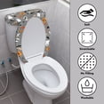 thumbnail image 3 of HELLHERO Spooky Ghost Pattern Toilet Seat Lid Cover Elastic Edge Bathroom Toilet Lid Cover Set & 2 Pieces for Bathroom Accessories Easy Care Fits All Toilet Shapes, 3 of 8