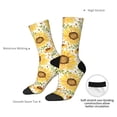 thumbnail image 4 of KLL Watercolor With Sunflowers Print Cool Socks Men's Women's Crew Socks Funny Crazy Novelty Stockings, 4 of 6
