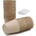 thumbnail image 1 of 100 Pcs 3 Inch Peat Pots, Seeds Starter, Transplant Seedlings With 100 Pcs White Plastic Plant Labels 3 Inch 3 Inch, 1 of 7